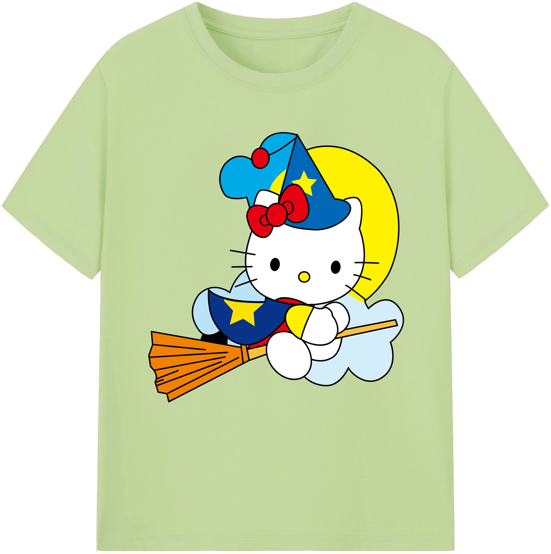 （画像用） Hello Kitty ハローキティ 綿100％半袖Tシャツ（フロントプリント）